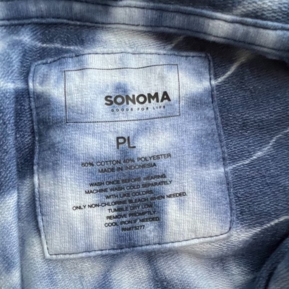 SONOMA TIE DYE LIGHT HOODIE NWT SIZ PL - Picture 4 of 5